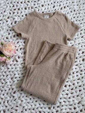Aerie Offline 2 Piece Lounge Set Tan Size L NWOT